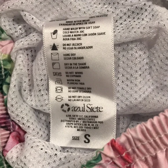 azul Siete Swim Trunks Mens Small Pink Flamingo Beach Coastal - Picture 11 of 12